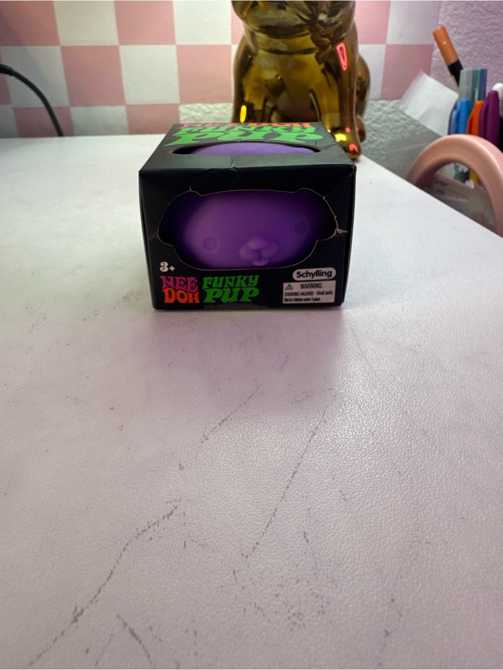Nee Doh Funky Pup Purple Squishy